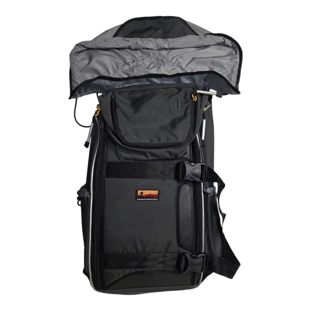 Brooklyn Industries Travel Backpack Carry On Hiking Laptop Gear Built-in hood
